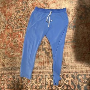 Figs scrubs. Bottoms are size XL. Color is Ceil Blue